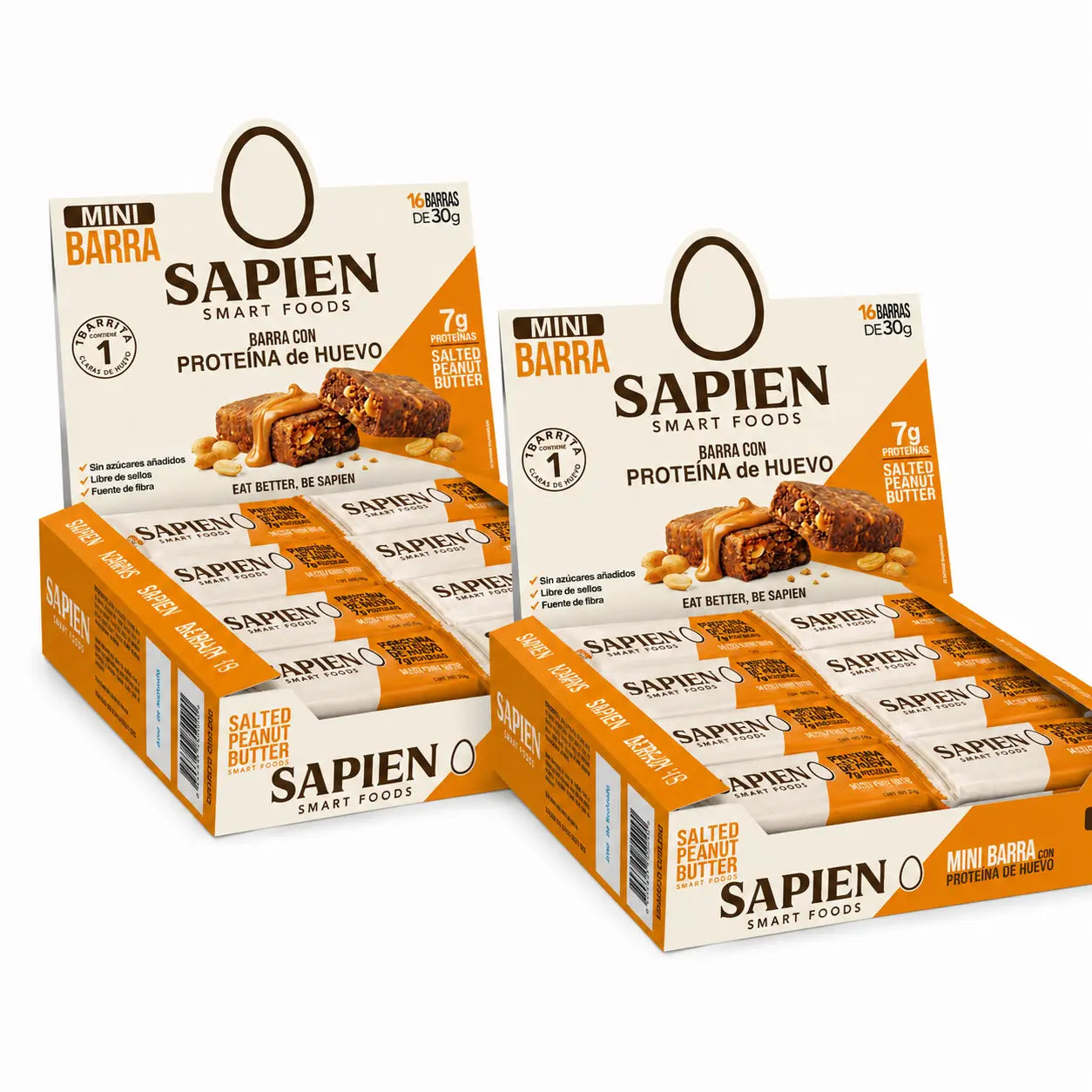 Barritas mini de proteína Sapien con clara de huevo