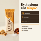 Barrita mini Sapien Salted Peanut Butter 30g — ingredientes simples, libre de sellos