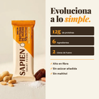 Barra Sapien Salted Peanut Butter — ingredientes simples, libre de sellos